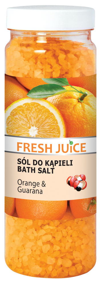 Fresh Juice sól do kąpieli orange & guarana z esktraktami z pomarańczy i guarany, 700g