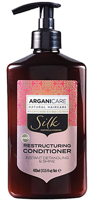 Arganicare Silk odżywka z białkiem jedwabnym włosy suche i matowe, 400ml
