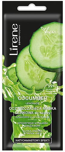 Lirene Cucumber lemonade oczyszczająca maska glinkowa do twarzy, 7ml