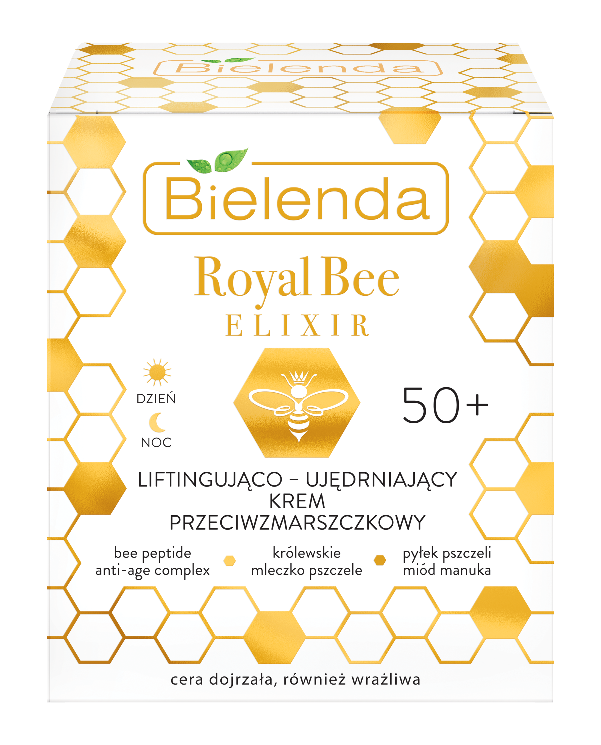 Bielenda Royal Bee Elixir liftingująco-ujędrniający krem przeciwzmarszczkowy 50+, 50ml