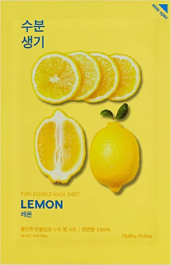 HOLIKA HOLIKA Pure Essence Mask Sheet Lemon <br>maseczka z ekstraktem z cytryny 