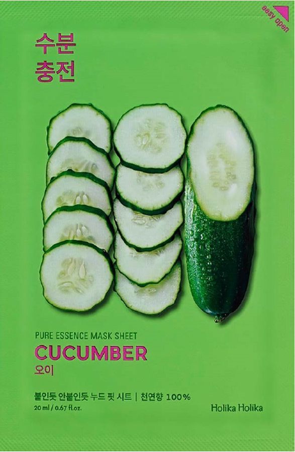HOLIKA HOLIKA Pure Essence Mask Sheet Cucumber <br>maseczka z ekstraktem z ogórka, 20ml 