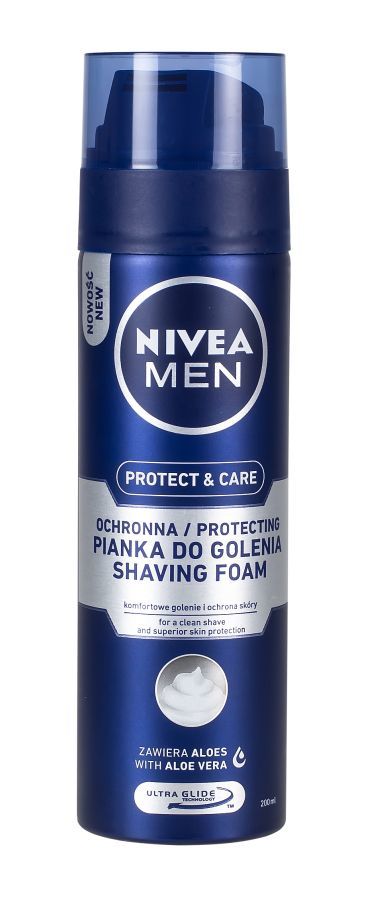 NIVEA MEN PROTECT&CARE <br> PIANKA DO GOLENIA OCHRONNA Z ALOESEM, 200ml 