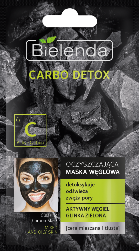 BIELENDA CARBO DETOX <br>Oczyszczająca maska węglowa do cery mieszanej i tłustej, 8g