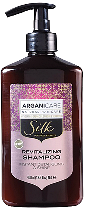 Arganicare Silk szampon rewitalizujący włosy suche i zniszczone, 400ml