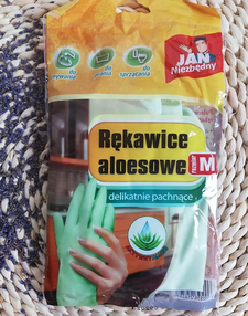 JAN NIEZBĘDNY RĘKAWICE OCHRONNE ALOESOWE DELIKATNIE PACHNĄCE, 1 PARA M
