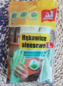JAN NIEZBĘDNY RĘKAWICE OCHRONNE ALOESOWE DELIKATNIE PACHNĄCE, 1 PARA L 